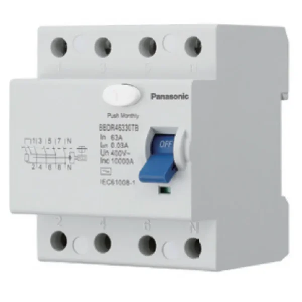RCCB 40A Four Pole 4P, DIN Rail, 10kA, Cable/Pin-typebusbar ...